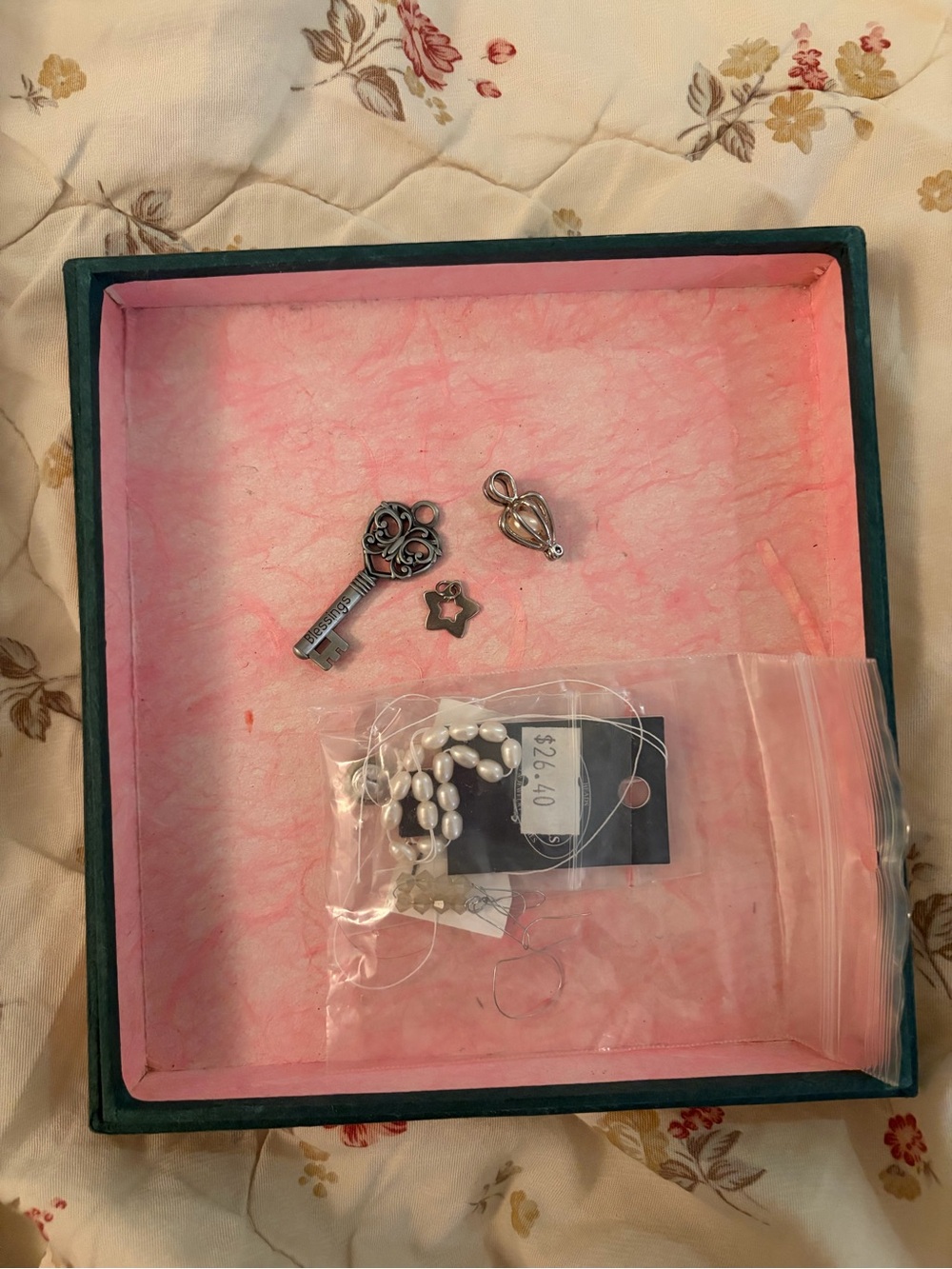 Assortment of Leftover Charms and Beads. Freshwater Pearls Included.